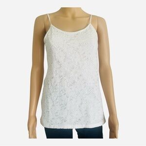 Rue 21 casual white lace camisole S adjustable spaghetti straps lining